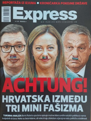 Naslovna strana hrvatskih novina Naslovna strana hrvatskih novina