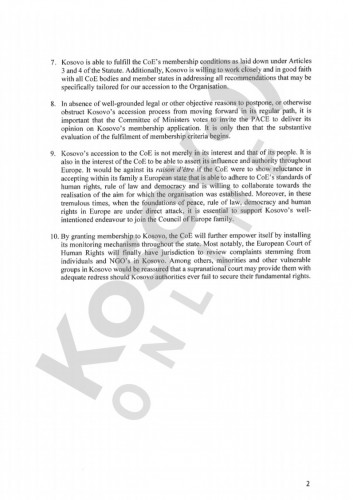 Kosovski non-pejper za Savet Evrope