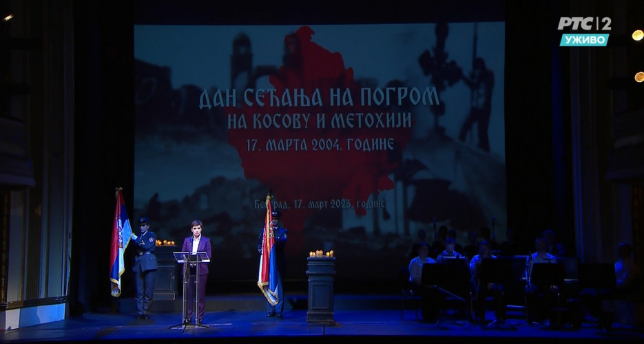 Ana Brnabic pogrom obelezavanje printscreen RTS