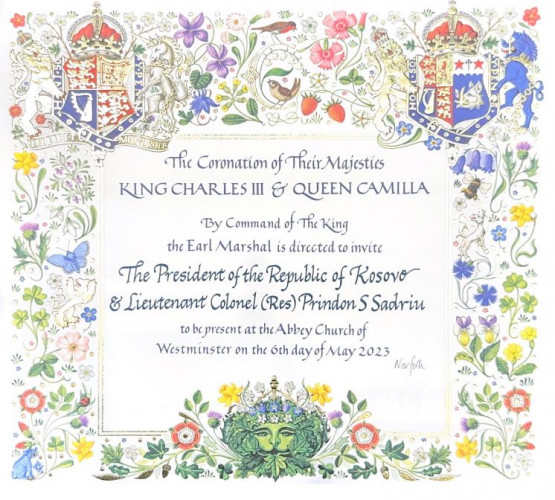 Pozivnica za runisanje kralja Čarlsa III