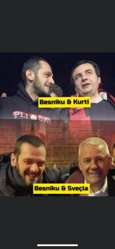 Kurti and Svecla with the arrested Mujeci
