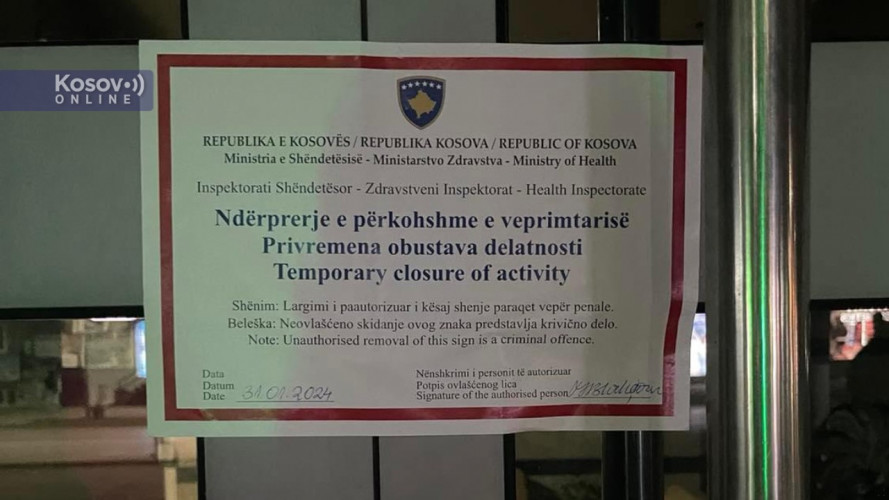 Ministarstvo zdravlja Kosova privremeno obustavilo rad ambulante u Prištini