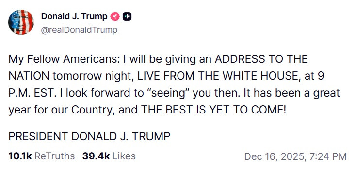 trump objava 17 12 2025