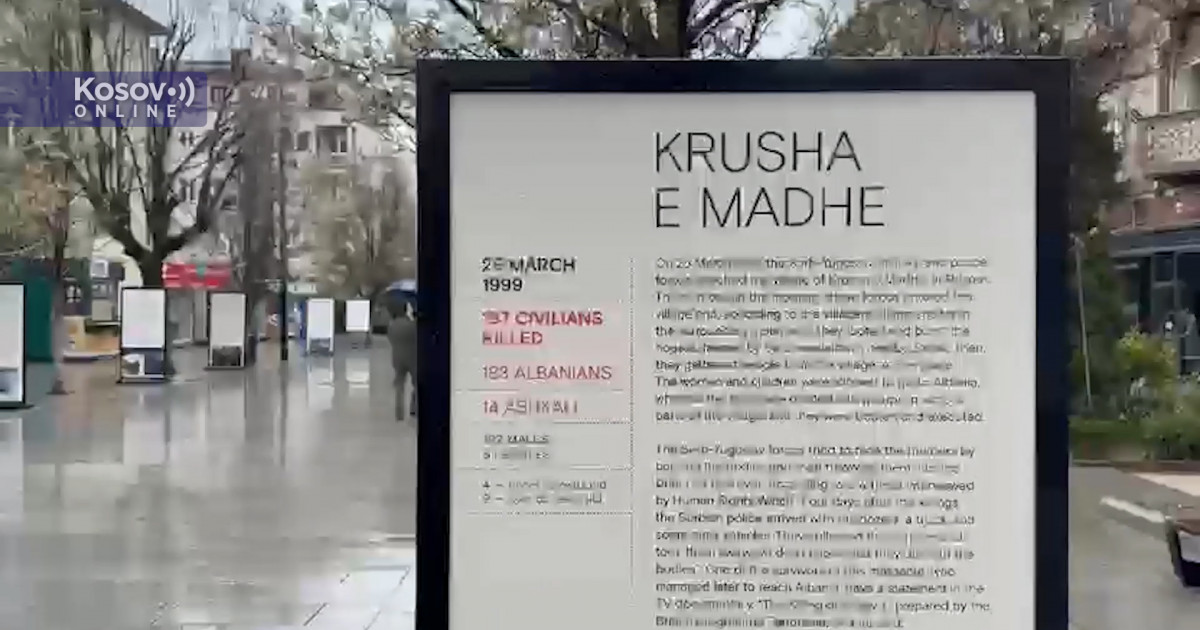 (Video) U centru Prištine uklonjena postavka „Masakri na Kosovu“, reagovalo i tužilaštvo
