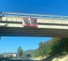 Novi transparent sa Ahmetijevim likom na autoputu Skoplje - Tetovo