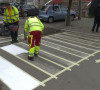 Počelo obeležavanje horizontalne signalizacije u Zvečanu